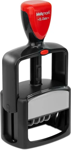 Vista 7 de MaxMark - Sello de fecha resistente estilo 3 con sello de entintado automático recibido, tinta negra