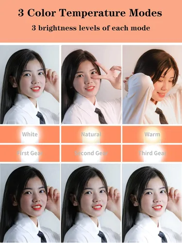 Vista 11 de Trípode para selfie stick con control remoto inalámbrico, trípode para selfie stick de 46 pulgadas con luz de relleno LED, para iPhone 16/15/14/14