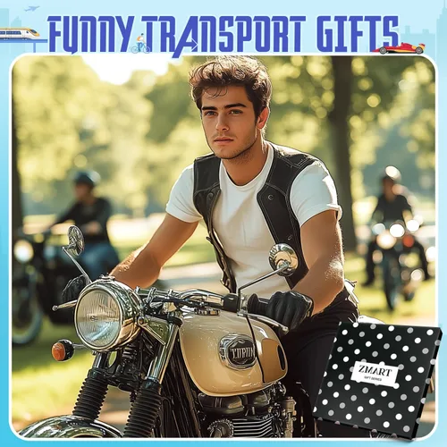 Vista 7 de Zmart Funny Motorcycle Gifts for Men - Motorcycle Socks for Dirt Bike Riders gris (Motorcycle Grey)
