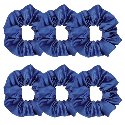 Vista 15 de 6 coleteros de seda satinada – Ligas suaves para el cabello, bandas para el cabello de moda, lazos, pulseras elásticas y soportes para cola