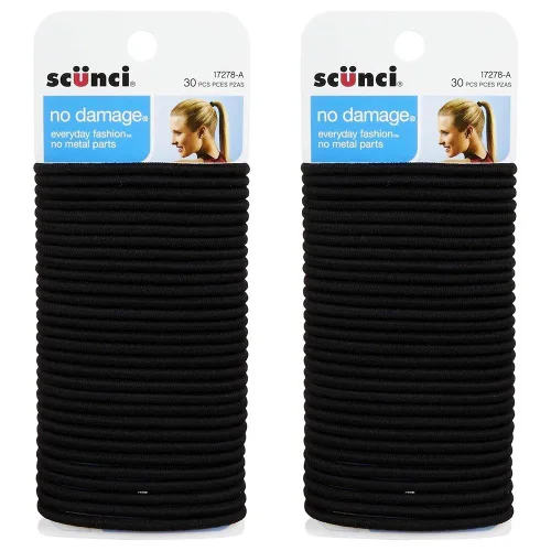 Vista 4 de Scunci Lazos elásticos multicolores para el cabello, 18 unidades Varios