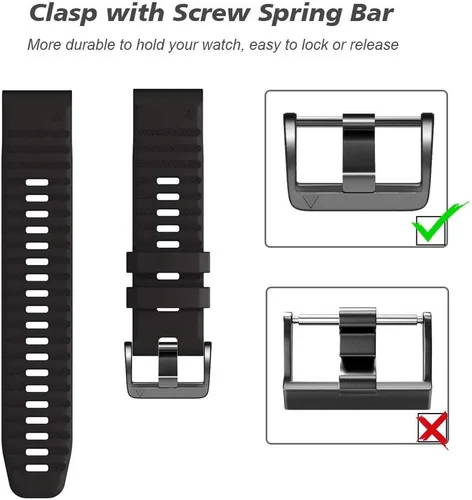 Vista 4 de NotoCity Compatible con Fenix 6 Pro Band 0.866 in Easy Fit para Fenix 5/Fenix 5 Plus/Fenix 6/Fenix 6 Pro/Forerunner 935/Forerunner 945/Approach 2P3
