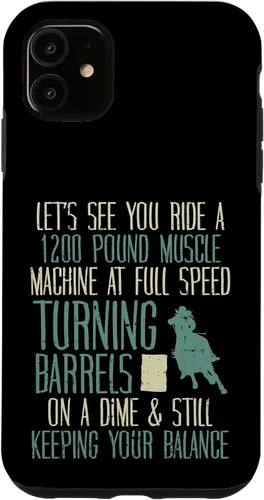 Vista 8 de 1200 Pound Muscle Turning Barrels Racing Rodeo Horse Gift Case for iPhone 17
