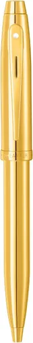 Vista 5 de Sheaffer 100 9372 Brillante PVD Gold Pen con PVD Chapado en Oro Bordes (Ballpoint)