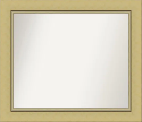 Vista 30 de Amanti Art Landon Gold Espejo de baño, espejo de pared o espejo de tocador de baño sobre el fregadero (26.25 x 26.25 pulgadas) Espejo no biselado