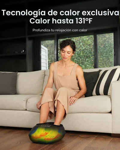 Vista 4 de RENPHO Masajeador completo de pies con calor [2026 actualizado], 3 niveles de compresión y amasamiento profundo, masaje de pies shiatsu