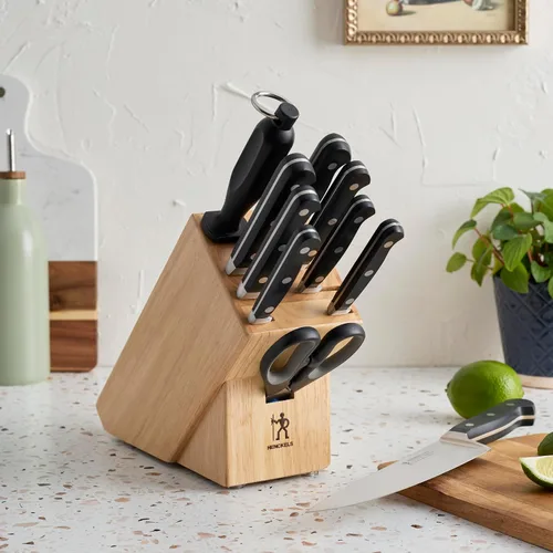 Vista 2 de HENCKELS Classic Razor-Sharp - Juego de 11 piezas con bloque de cuchillos, cuchillo de chef, cuchillo de pan, tenedor y cuchillo de trinchar