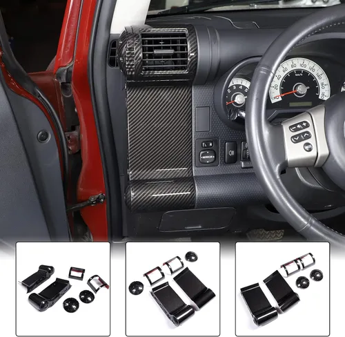 Vista 6 de Aunginsy Cubierta de salida de aire lateral de consola central compatible con Toyota FJ Cruiser 2007-2021 Cubierta de panel lateral de aire