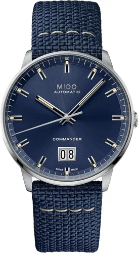 Vista 6 de MIDO Commander Big Date - Swiss Automatic Watch for Men - 42mm Stainless Steel Case - See Through Caseback - 80 Hour Power Reserve PVD antracita