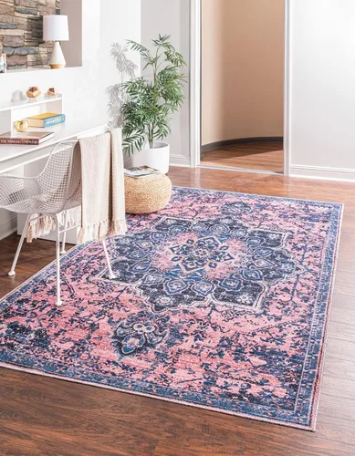 Vista 26 de Unique Loom Renaissance Collection - Alfombra rectangular de 2 x 3 pies 1 pulgada, color azul y verde