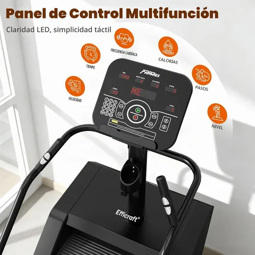 Vista 4 de EFFICRAFT Maestro de escalera comercial 90% premontado, máquina de ejercicios de escalada continua para cardio, maestro de escalera de 15 niveles