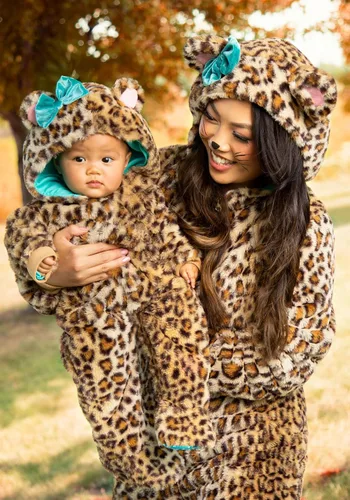 Vista 4 de Posh Peanut - Disfraz de leopardo de lana para bebé