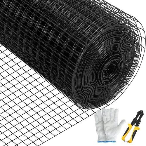 Vista 14 de VEVOR Tela Metálica, 24"x50' y Tamaño de Malla de 1"x1", Alambre Soldado de Acero Galvanizado Recubierto de Vinilo Calibre 16, con unos Alicates