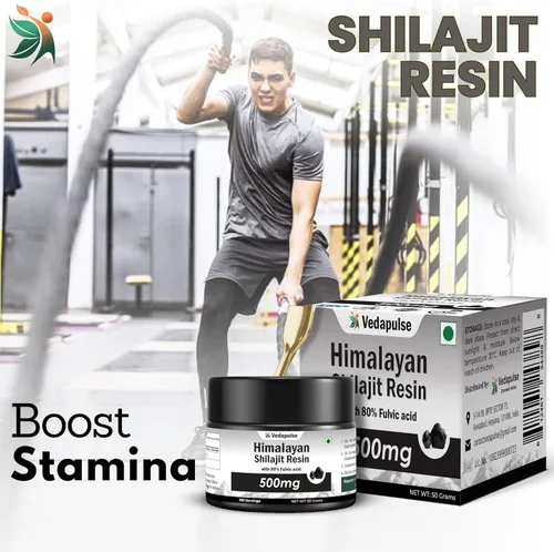 Vista 6 de Resina Shilajit/Shilajeet del Himalaya - 500 mg 80% ácido fúlvico Puro y natural Potente suplemento ayurvédico para energía, resistencia