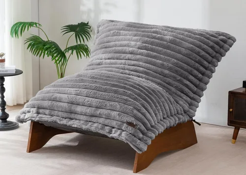 Vista 17 de MAXYOYO Silla ajustable para sala de estar, silla puff de 3 posiciones con funda extraíble, silla decorativa tapizada con marco, sillón reclinable