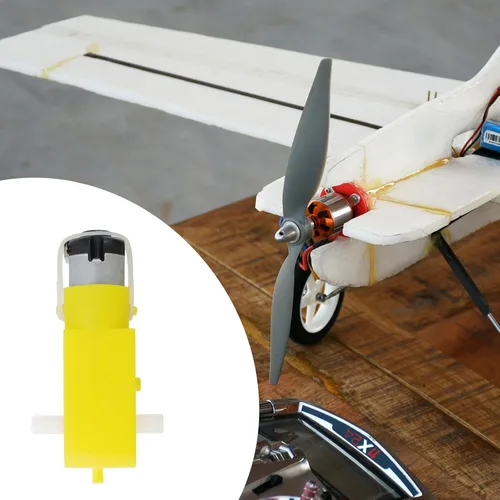 Vista 3 de Antrader Motor de engranajes de doble eje 3-6V TT Motor para robot de coche inteligente, paquete de 6 (forma de I)