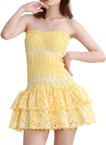 Vista 2 de RICHTRUE Vestido vintage para mujer, vestidos Y2k, vestido de tubo para mujer, vestido sin tirantes para mujer, vestidos para salir