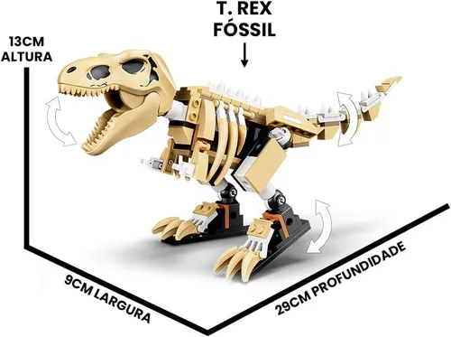 Vista 3 de LEGO Jurassic World T. rex Dinosaur Fossil Exhibition 76940 Kit de construcción; juego de juguete genial para niños; nuevo 2021 (198 piezas)
