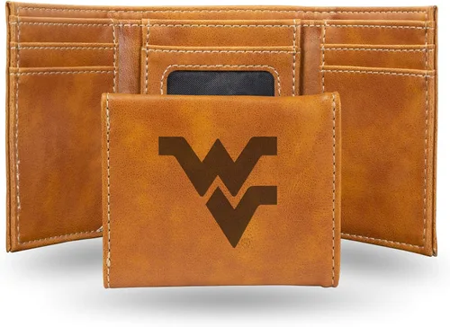 Vista 127 de NCAA Rico Industries - Billetera triple grabada con láser, con grabado láser, accesorio para hombre