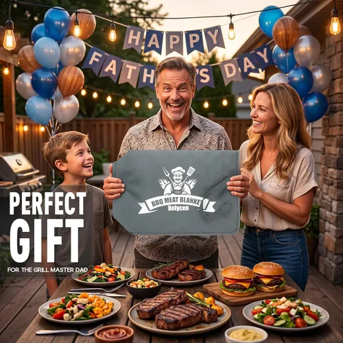 Vista 8 de Manta de barbacoa mejorada para descansar carne, accesorios para ahumar, bolsa de descanso de carne aislada con boca ancha