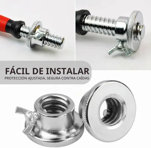 Vista 5 de 2 Uds tuerca antideslizante 0.984 in barra estándar Spin-Lock Collars Tornillo Abrazaderas Dumbell Levantamiento de pesas