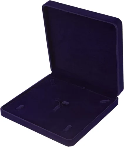 Vista 6 de LETURE Caja de joyería de terciopelo, caja de regalo de terciopelo para pulsera, collar, aretes, anillo (azul)