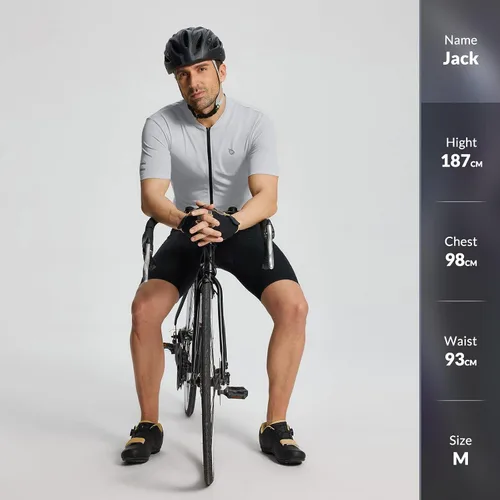 Vista 6 de BALEAF Camiseta de ciclismo para hombre, manga corta, camisetas de ciclismo de bicicleta, camiseta con cremallera completa, 3+1 bolsillos, UPF50+