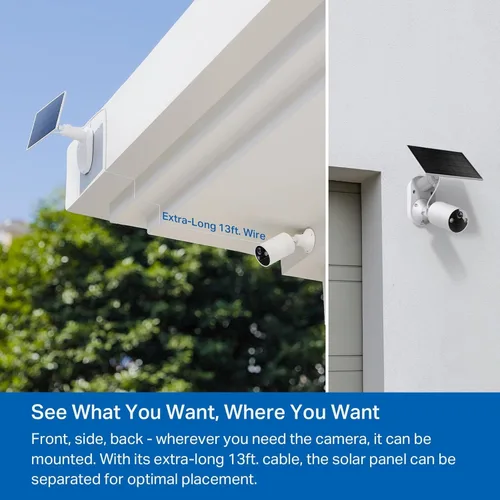 Vista 4 de Tapo Panel solar A200, (compatible con MagCam C425, C420 y C400), potencia de carga de larga duración con células solares de alta eficiencia, IP65