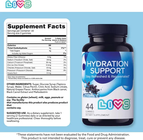 Vista 4 de LIVS Vitaminas gomosas (soporte de hidratación - Paquete de 2)..