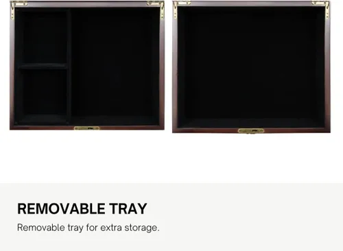 Vista 5 de Caja de madera estilo antiguo para tesoros y recuerdos con cierre en latón