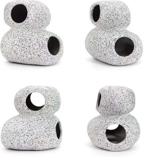 Vista 6 de Decoraciones de acuario de peces, piel de cueva con ventana de visualización para accesorios de pecera Betta