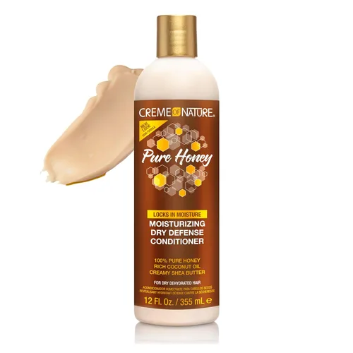 Vista 2 de Creme of Nature Pure Honey Acondicionador Hidratante de Defensa Seca Moisturizing, Hidrata, Desenreda y Suaviza el Cabello Seco, Regalo de Cuidado