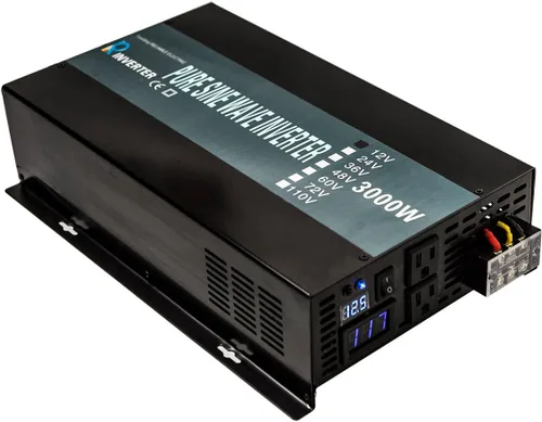 Vista 2 de WZRELB Inversor de energía solar de onda sinusoidal pura de 3000 W confiable 48 V 120 V fuera de la red DC a CA convertidor de energía generador