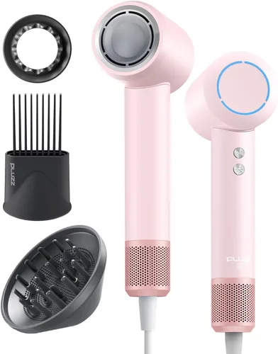 Vista 18 de Secador de pelo profesional con difusor para cabello rizado, secador iónico negativo de 1,312.3 ft para secado rápido, motor sin escobillas de alta