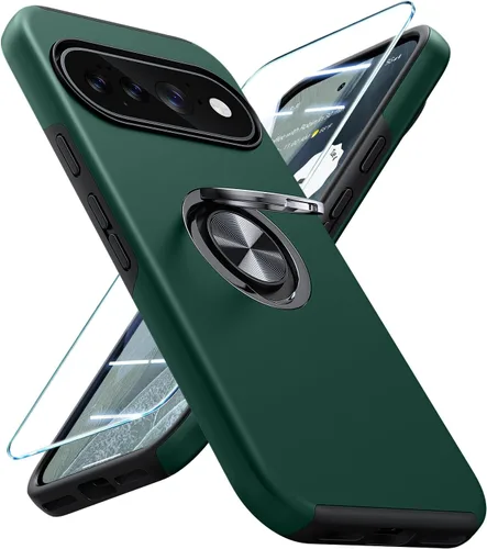 Vista 61 de JAME Funda delgada para Google Pixel 7 Pro, soporte de anillo a prueba de Azul