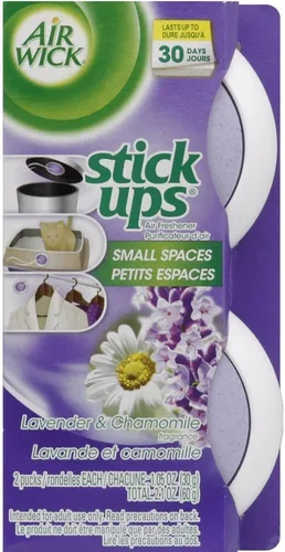 Vista 2 de Air Wick Stick Ups - Ambientador para espacios pequeños, lavanda y manzanilla, 2 unidades (paquete de 4)