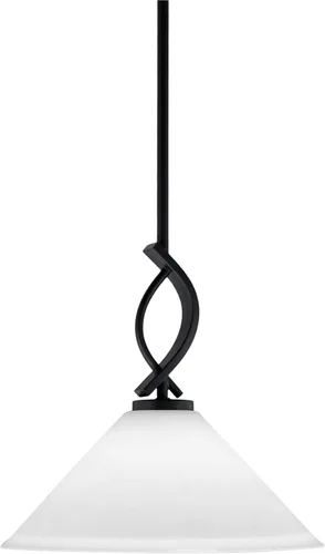 Vista 7 de Toltec Lighting Cavella Stem Colgado Mini colgante, acabado grafito, vidrio de muselina blanca de 4 pulgadas