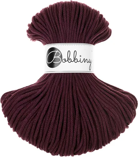 Vista 24 de Bobbiny - Cordón trenzado de macramé junior de 3 mm, 108 yardas/330 pies (rojo vino)