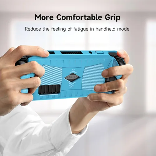 Vista 6 de Steam Deck 2021 Case, AKNES Steam Deck Protective Cover Accessories Silicone Soft Cover Protection, Shock-Absorption and Anti-Scratch, Drop