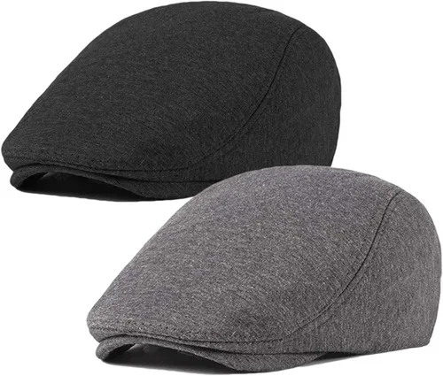 Vista 8 de paquete de 2 Algodón para hombre gorra plana Ivy Gatsby gorra sombrero