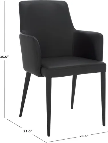 Vista 3 de SAFAVIEH Home Collection Summerset Mid-Century - Silla moderna con brazos blancos