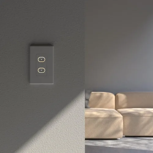 Vista 7 de LIFX Conmutador inteligente, interruptor táctil inteligente Wi-Fi de 2 botones en pared (Blanco)