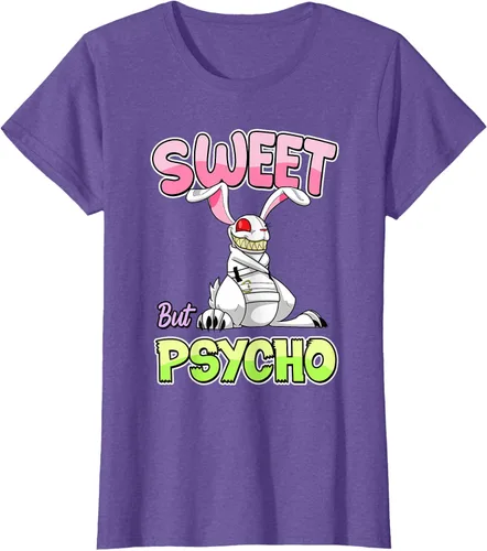 Vista 21 de Sweet But Psycho Shirt Bunny Creepy Gothic Rabbit Funny T-Shirt
