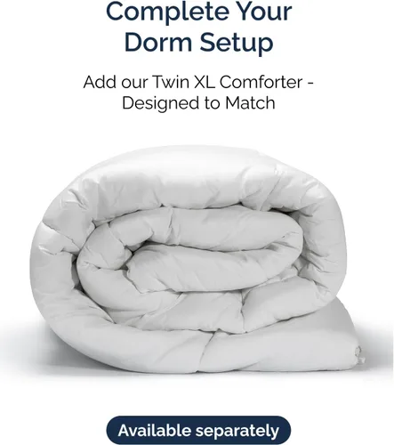 Vista 16 de Extra Deep Twin XL Sheet Set - 3 Piece College Dorm Room - White 01-Blanco