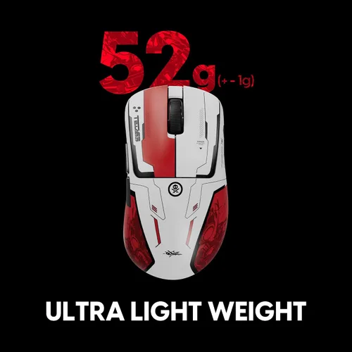 Vista 3 de Pulsar x Quiccs Edición Limitada - Xlite v4 Ratón de Juegos Inalámbrico, Ultra Ligero 1.9 oz (54g), Ergonómico, Interruptor Óptico, 32000 DPI, 750