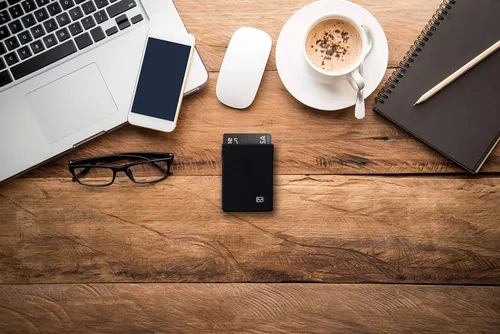 Vista 5 de Modern Carry Tarjetero elástico minimalista, cartera minimalista ultra fina para hombres y mujeres, tarjetero de crédito y tarjetas de visita