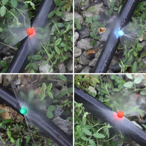 Vista 7 de MroMax 20 piezas de 180 grados micropulverizador automatizador boquilla de rociador hidropónico aeropónico ventilador jet para jardín en miniatura