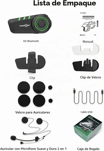 Vista 7 de FreedConn Auriculares Bluetooth KY para motocicleta, casco Bluetooth, intercomunicador, sistemas de comunicación de motocicleta con cancelación