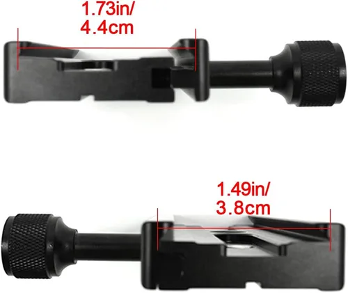 Vista 3 de fotoconic Adaptador de abrazadera de placa de arrendamiento rápido de tornillo de 4.724 in de 1/4 de pulgada con tornillos de 1/4-3/8 pulgadas