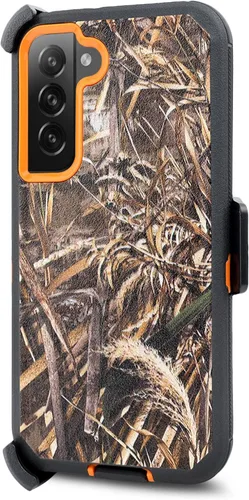 Vista 4 de Funda diseñada para Samsung Galaxy S22, protección completa con clip para cinturón, funda resistente con protector de pantalla integrado, protección